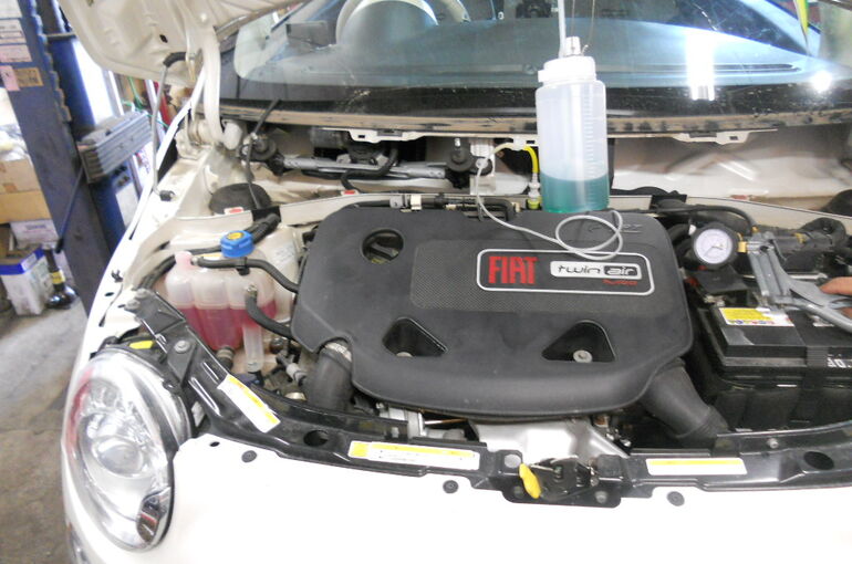 相模原市 FIAT 500 TwinAir エンジンの内燃機部洗浄をしました｡WAKO'S