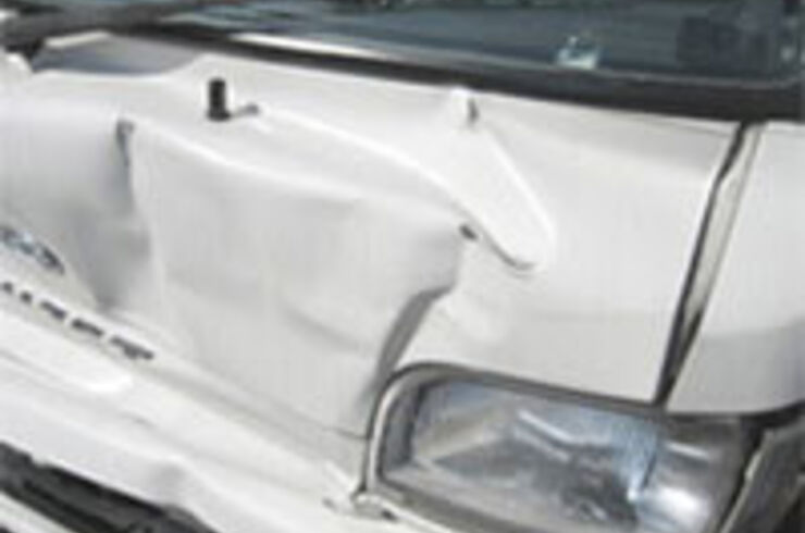 事故後の破損状況確認