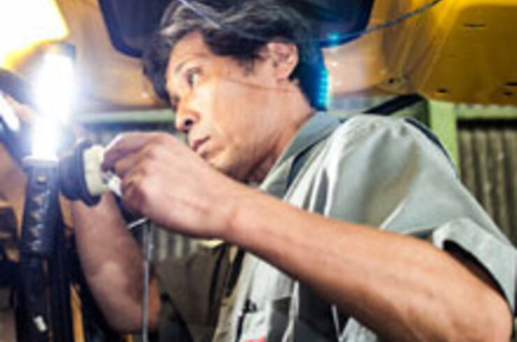 35年務めの整備士常駐